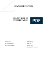 Golden Rule of Interpretation