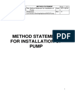 Method of Statement For Installation of Pump