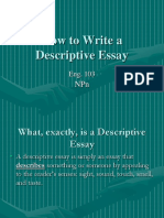 How To Write A Descriptive Essay