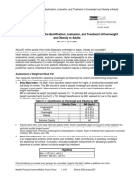 Clinical Guidelines On The Identification, Evaluation, and Treatment of Overweight and Obesity in Adults