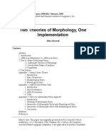 Two Theories of Morphology, One Implementation: SIL Electronic Working Papers 1998-001, February 1998