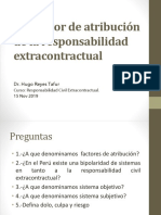 Los Factor de Atribución de La Responsabilidad Extracontractual