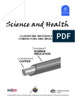 Science 5 DLP 32 - Classifying Materials Into Conductors and Insulators