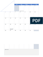 2020 Printable Monthly Calendar1