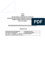 The West Bengal College Service Commission Application For The Posts of Principal in Govt.-Aided Colleges (General Degree Colleges) of West Bengal (ADVT. NO. 2/2019)