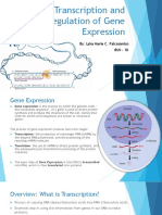 Transcription and Regulation of Gene Expression: By: Lyka Marie C. Falcasantos BSN - 1D