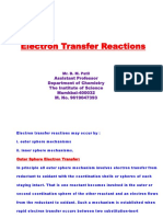 Electron Transfer Redox Reactions