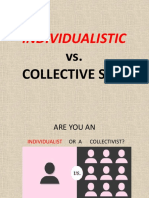 Individualistic: vs. Collective Self