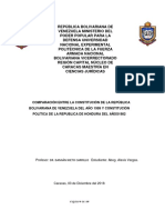 Comparación de Constitución de Venezuela y de Hondura