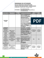 Cronograma de Actividades - Generalidades