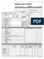 Personal Data Sheet