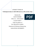 Tribological Study of AISI 1040 Steel On A Pin-On-Disc Setup