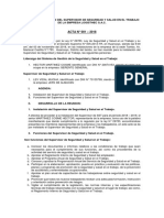 Acta de Instalacion Del Supervisor de Seguridad y Salud en El Trabajo de La Empresa Logisthec S