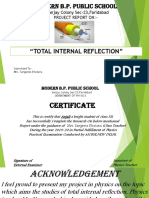 Physics Project On Total Internal Reflection