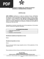 Informe de Actividades Jeisy