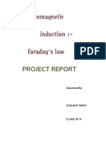 Electomagnetic Induction:-Faraday's Law: Project Report