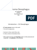 Carcinoma Oesophagus: Dr. S. Ranita Devi