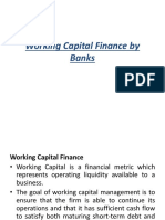 Working Capital Finance by Banks