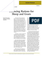 Balancing Rations For Sheep and Goats: Animal Science