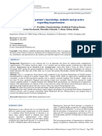 Assessment of Patient's Knowledge, Attitude and Practice Regarding Hypertension