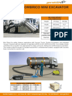 Standard Lombrico Mini Excavator System: Machine Weight and Dimensions