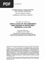 Application of Multiresidue Procedures in Pesticides Residues Analysis