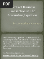 The Accounting Equation