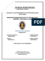 Rocker Bogie Robot/Rover: Submitted in Partial Fulfilment of B.TECH Program