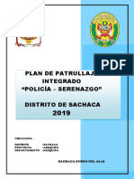 Plan Patrullaje Integrado Sachaca 2019