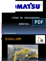 Tipos de Excavadoras Komatsu 2019