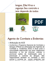 Dengue, Zika Vírus e Chikungunya. Seu Controle e Combate Depende de Todos