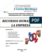 Recursos Humanos en La Empresa