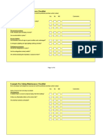 Fire Risk Assessment Checklist