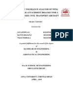 Damage Tolerance Analysis of Wing Fuselage Attachment Bracket For A Medium Size Civil Transport Aircraft