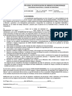 Carta Legal Notificacion de Riesgos