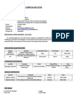 Curriculum Vitae: Personal Information