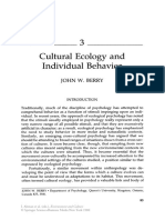 Cultural Ecology and Individual Behavior: John W. Berry