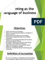 Chapter 2 - Accounting As The Language of Business