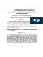 Effect of Absorption of Sulphur Dioxide in Sodium Hydroxide Solution To Protect Environment A Case Study at Shree Power