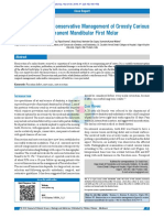 Hemisection As A Conservative Management of Grossly Carious Permanent Mandibular First Molar