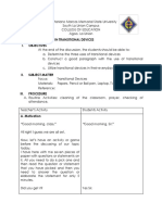 Detailed Lesson Plan in Transitional Devices I. Objectives