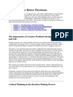 How To Make Better Decisions: The Importance of Creative Problem Solving in Business and Life