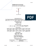 ETABS Steel Frame Design: IS 800:2007 Steel Section Check (Strength Envelope)