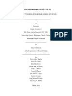 Career Preference and Influences Affecting Senior High School Students