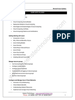 Microsoft Azure Syllabus GreensTechnologys