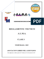 Reglamento Tecnico Alma Clase 3 2019