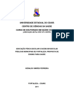 Educação Física Escolar e Saúde em Escolas Públicas Municipais de Fortaleza: Proposta de Ensino para Saúde