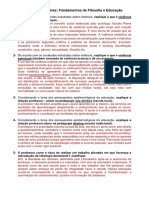 Discursivas Fundamentos de Filosofia e Educação - Docx Versão 1 PDF