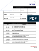 TUV CV Format