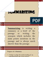 Summarizing and Paraphrasing